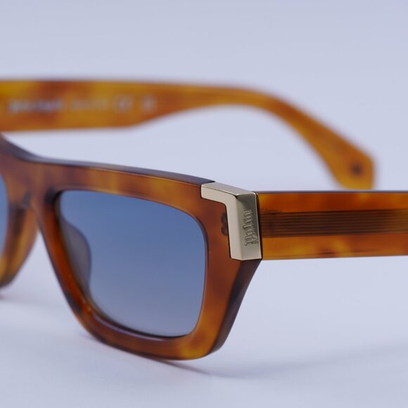 Palm Angels PERI10K MALIBU 6E49 Sunglasses Havana Cat Eye Frame, Blue Lenses - Picture 2 of 9